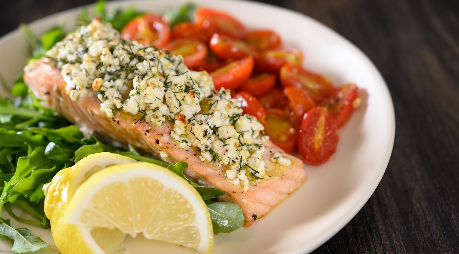 Dill Baked Salmon with Roasted Tomatoes