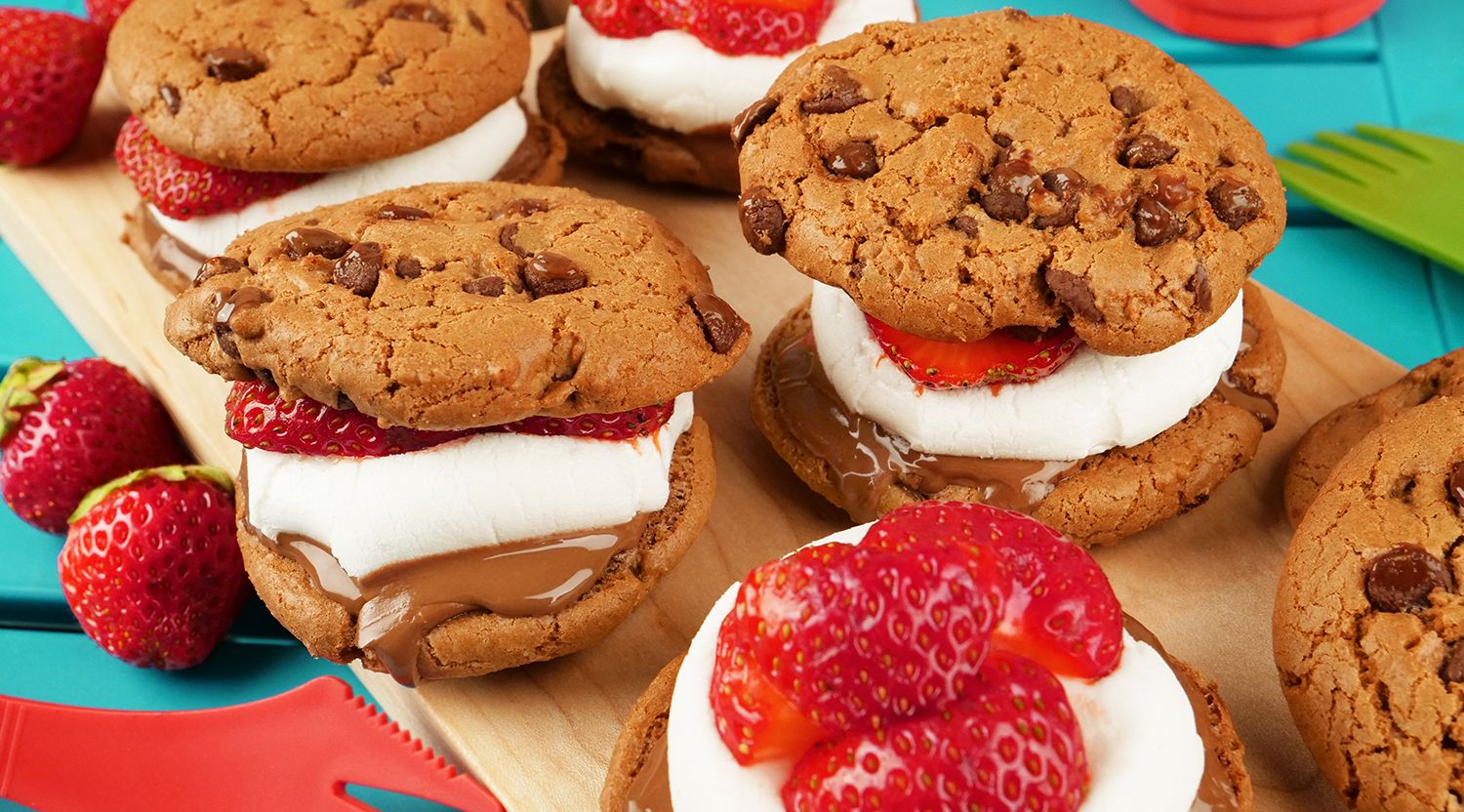 Chocolate Chip Cookie Strawberry S’mores | Farm Boy Recipes