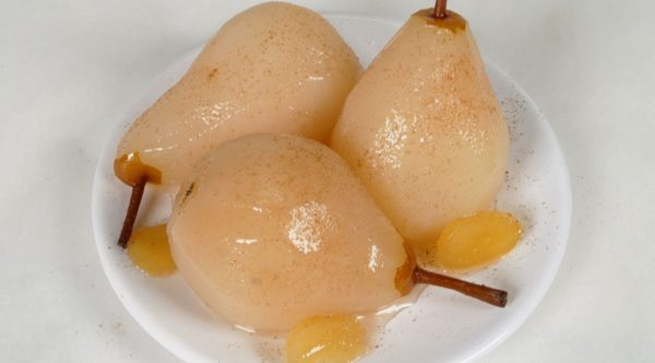 Honey Ginger Poached Pears
