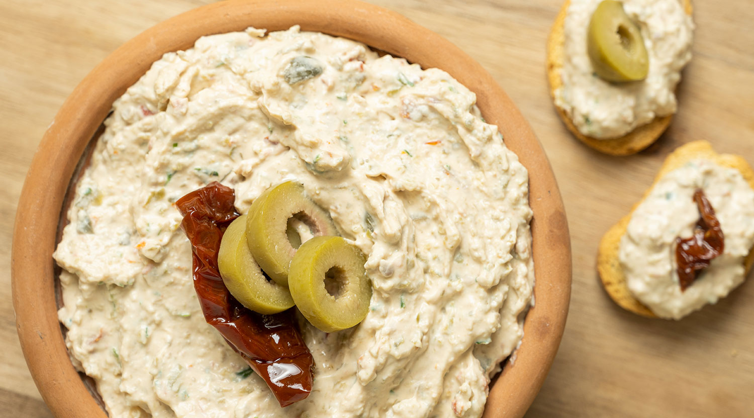 Creamy Olive & Sundried Tomato Spread Recipe Farm Boy