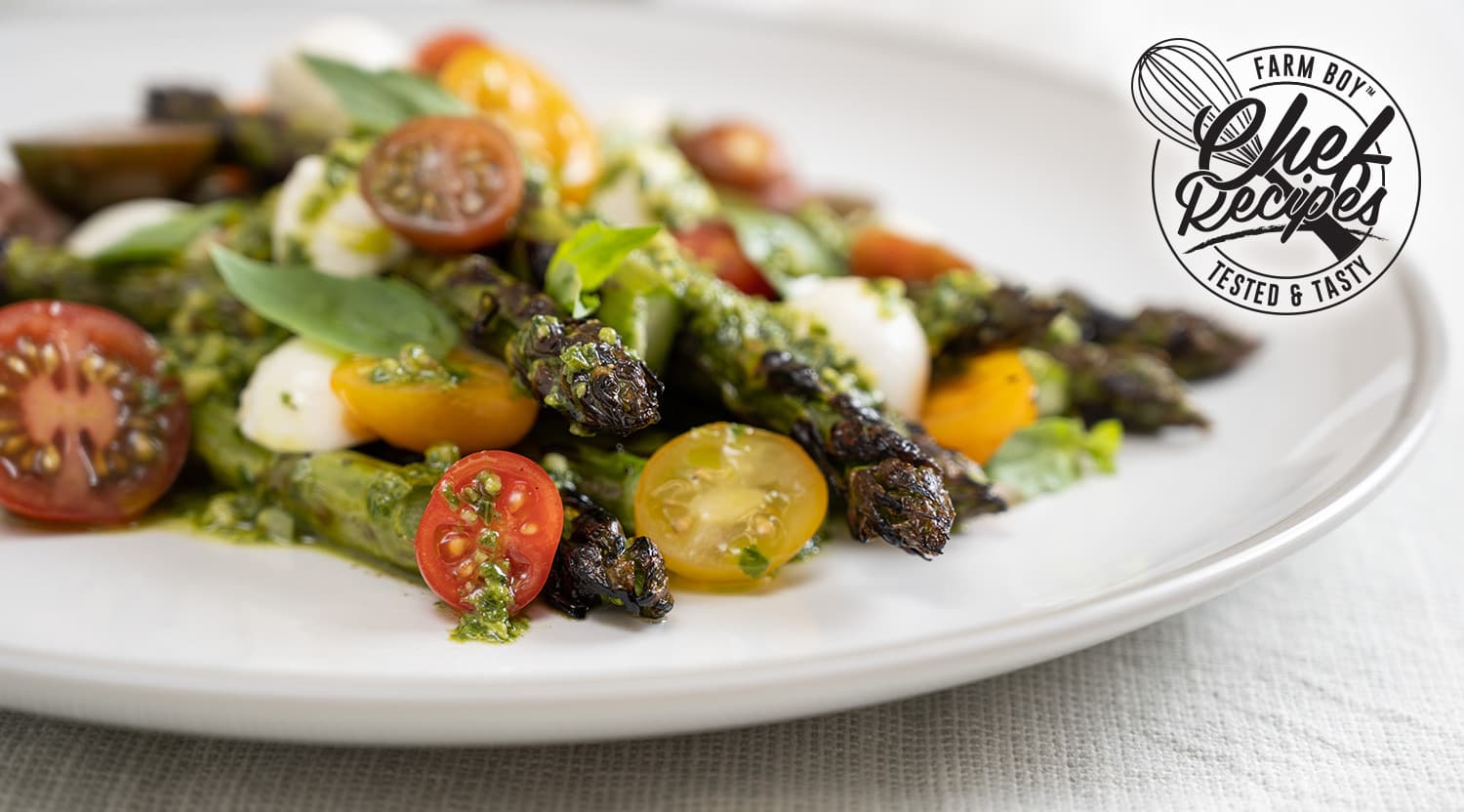Grilled Asparagus Caprese Salad