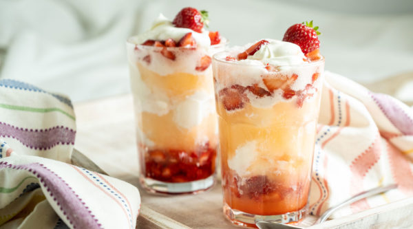 Sparkling Strawberry Ice Cream Float