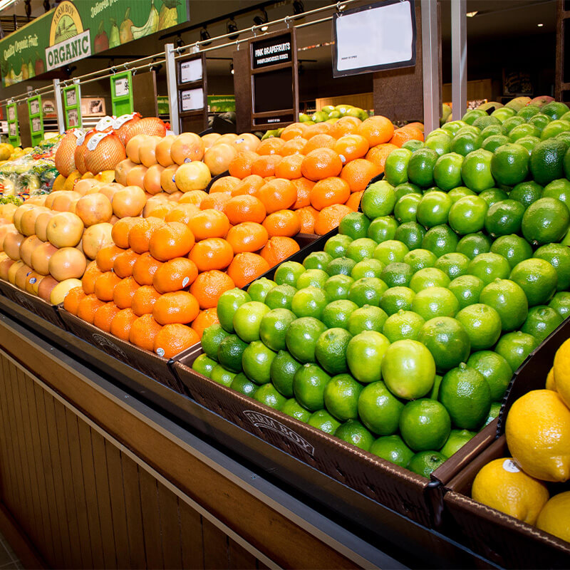 Image of the produce department inside Farm Boy Aurora Find fresh and local produce at Farm Boy Beaverbrook.