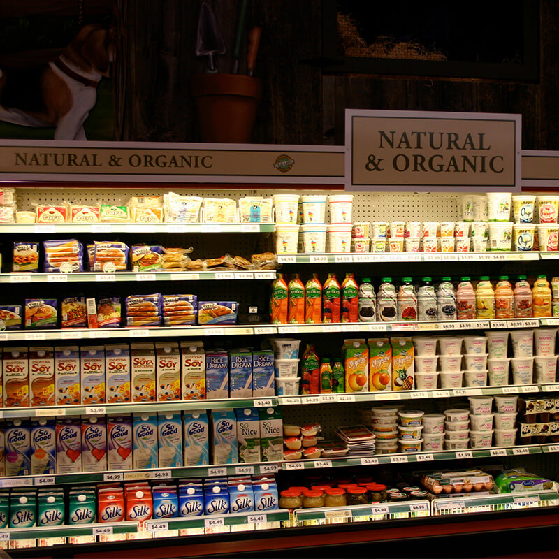 Organic Section at Farm Boy Blossom Park. We carry a wide variety of organic, gluten-free products.