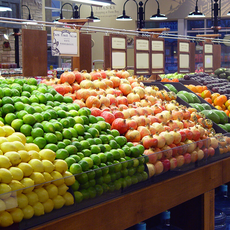 Image of the produce department inside Farm Boy Aurora Find fresh and local produce at Farm Boy Blue Heron.