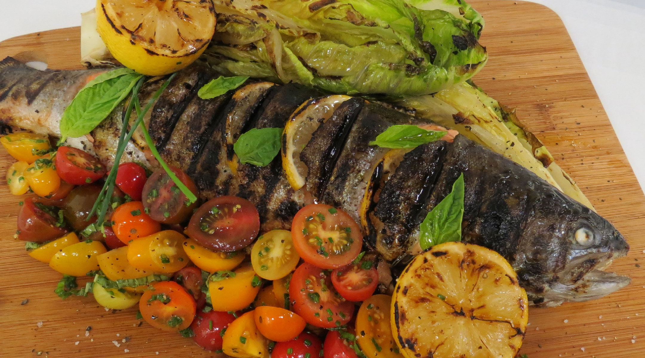 Grilled Rainbow Trout With Summer Vegetables