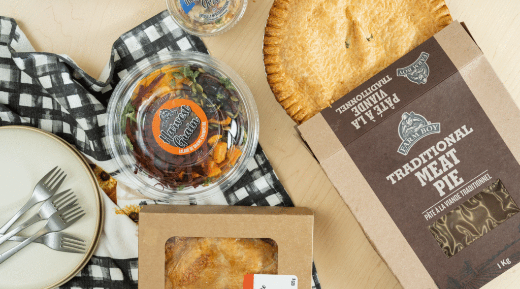 hearty meat pie and salad