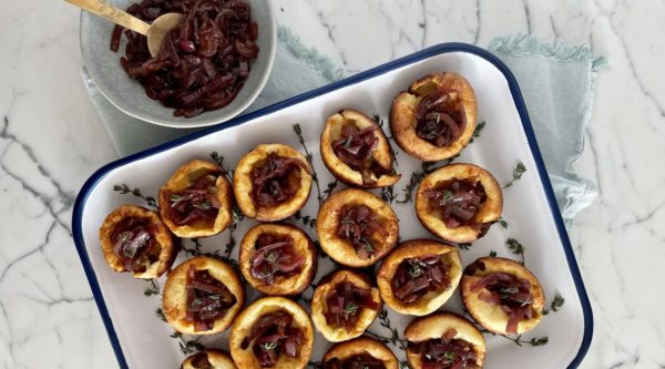 Mini Toads-in-a-Hole with Jammy Balsamic Onion