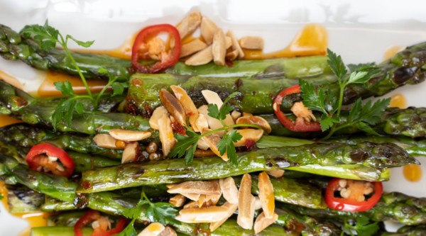 Sweet and Spicy Pan-Fried Asparagus