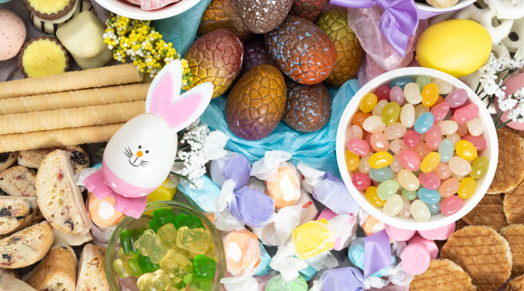 Easter candy selection from above