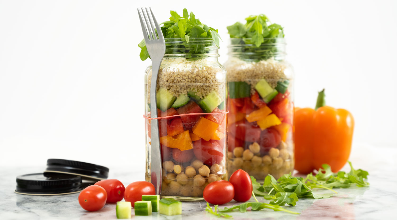Quinoa and Veggie Jar Salad Recipe Farm Boy Recipes
