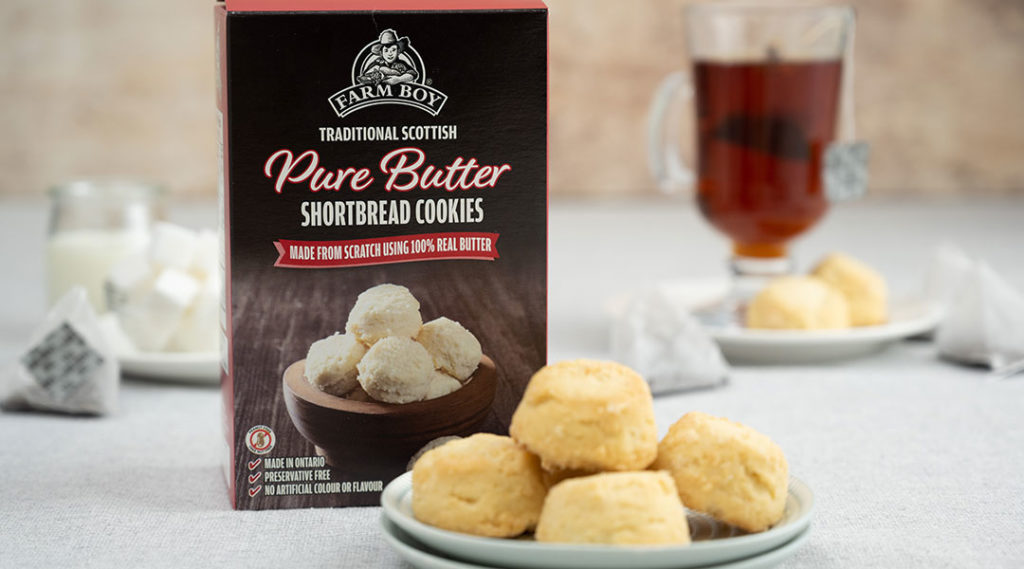 pure butter shortbread cookies and tea