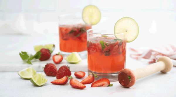 Strawberry Mojito Kombucha Mocktail