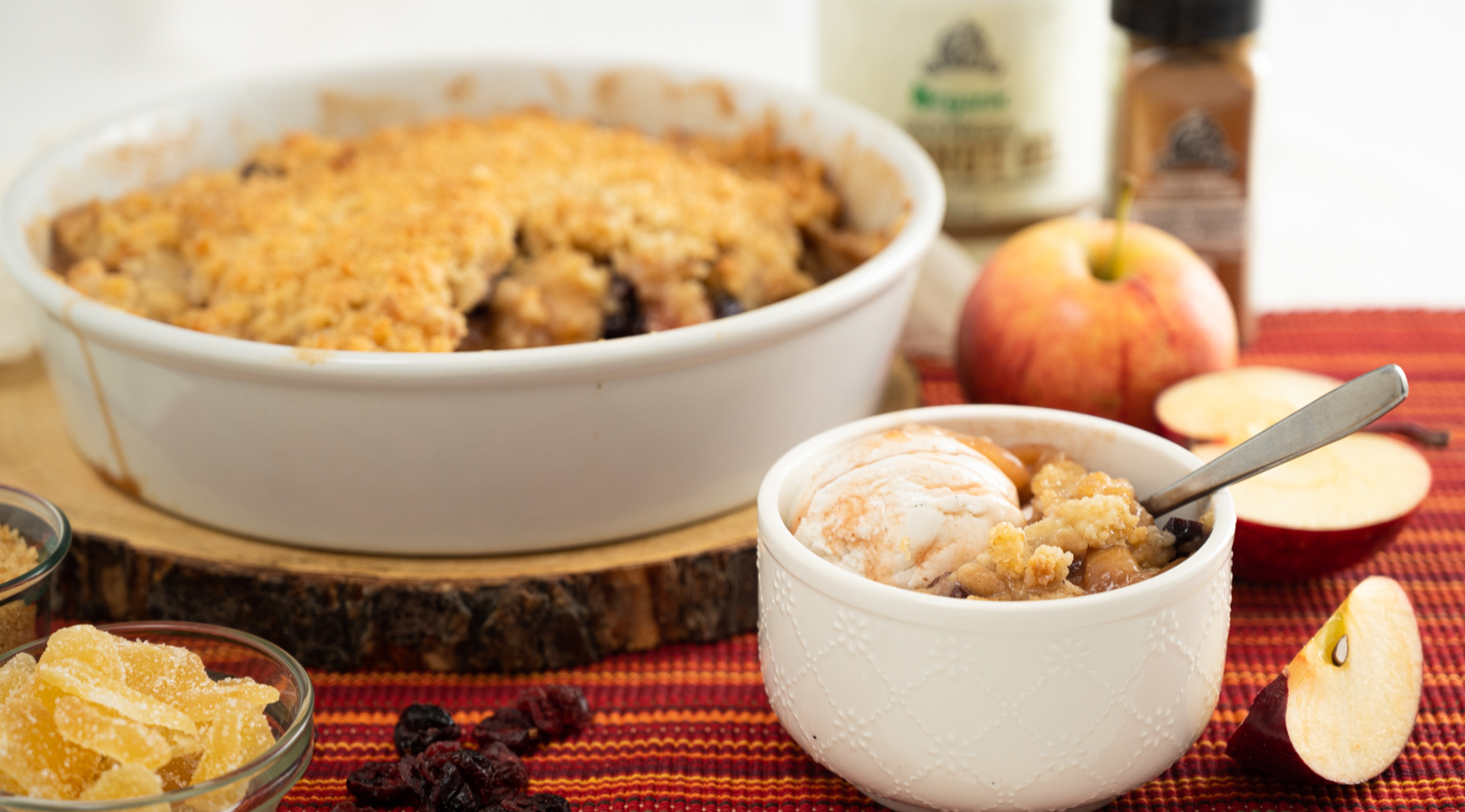 GlutenFree Almond Apple Cranberry Crumble Farm Boy Recipes