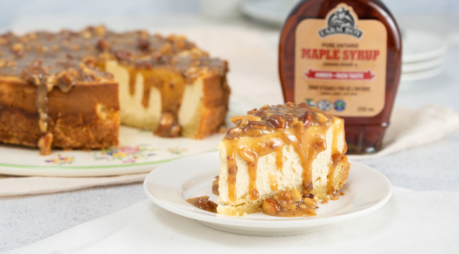 Maple Almond Cheesecake