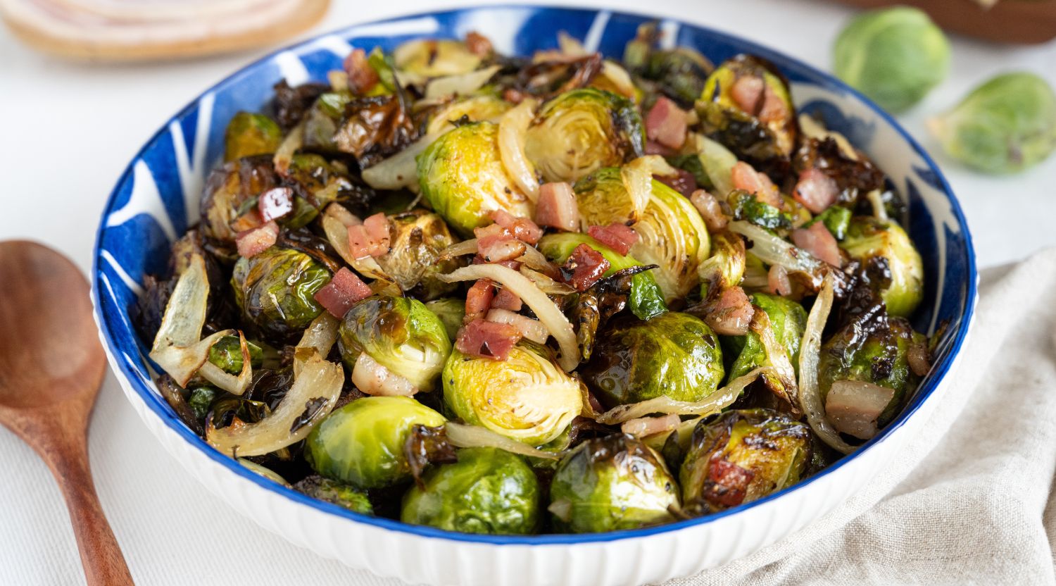 Roasted Maple Brussels Sprouts with Pancetta