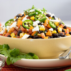 South of the border Bean salad in a bowl