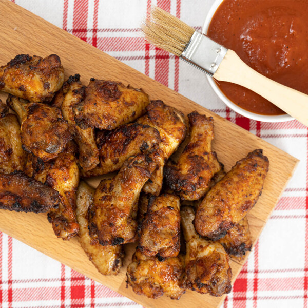 Long Weekend Feast Meal: TWO POUNDS of savory Tex-Mex Chicken Wings with 8oz Maple Barbeque Sauce.