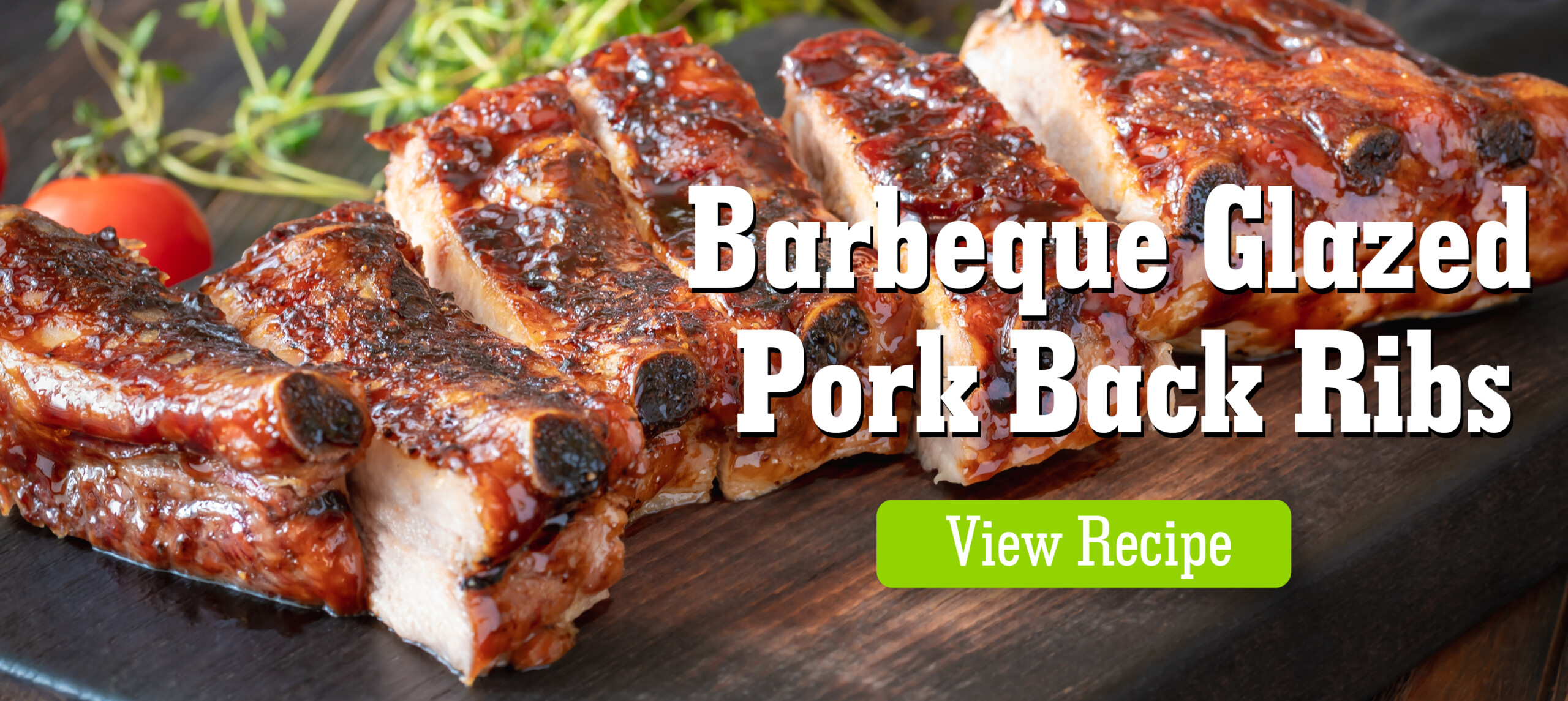 Barbeque Glazed Pork Back Ribs