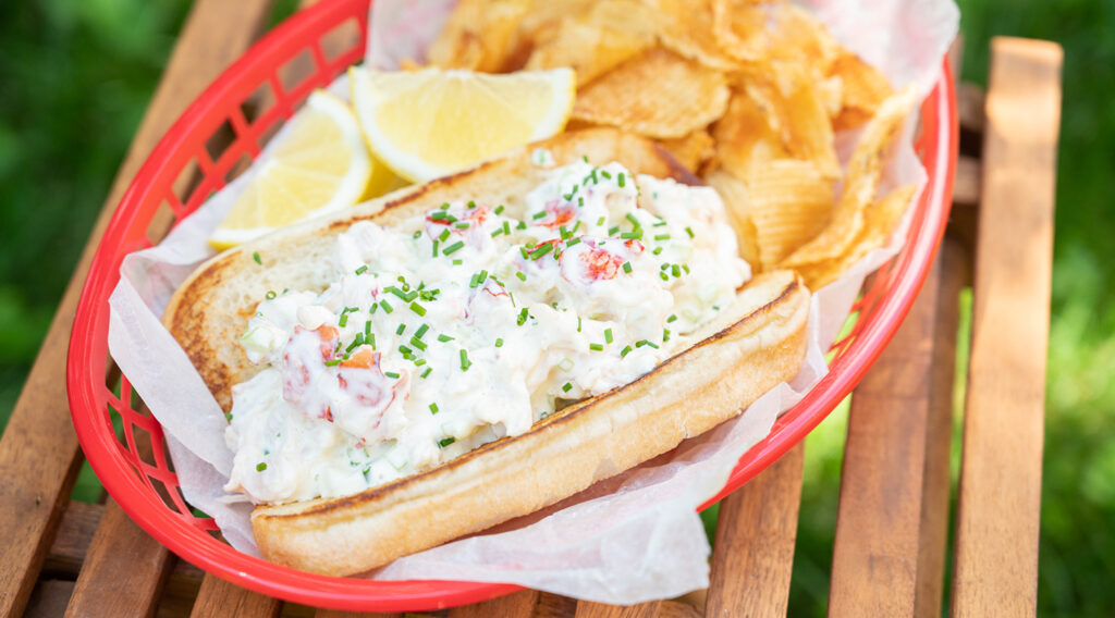 Lobster Roll with Chips.