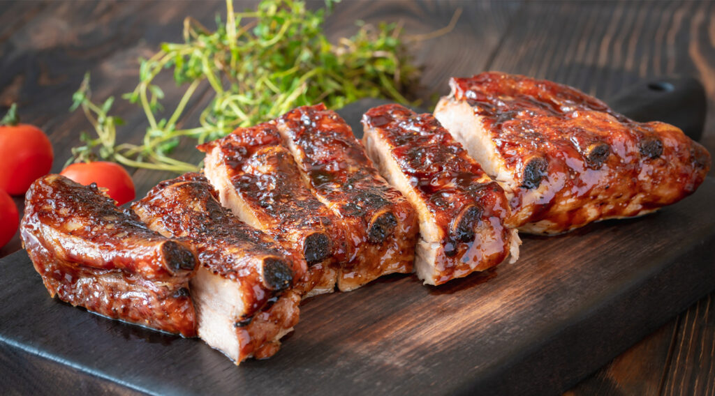 Barbecue Glazed Pork Back Ribs