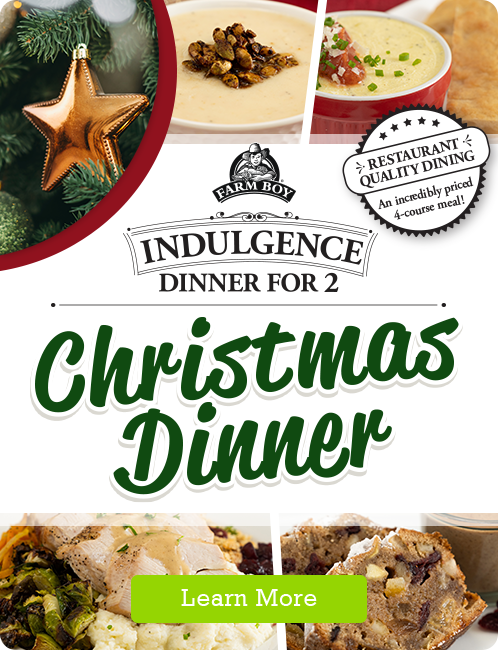 ‘Tis the season to enjoy a delicious meal without the prep! Our elegant Christmas Indulgence Dinner for Two features a four-course menu designed by our chefs spotlighting traditional seasonal favourites. Order online or in-store for pickup, follow the reheating instructions, and enjoy!