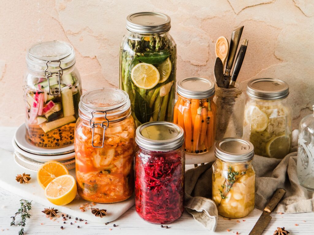 Pickled and fermented veggies. 