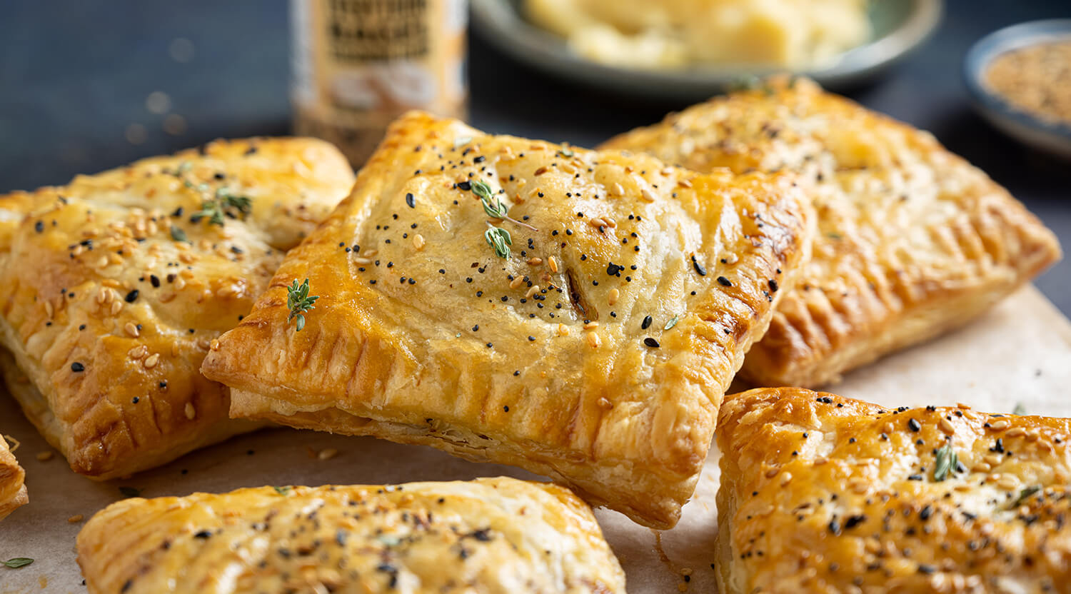 Cheesy Onion, Leek and Spinach Hand Pies