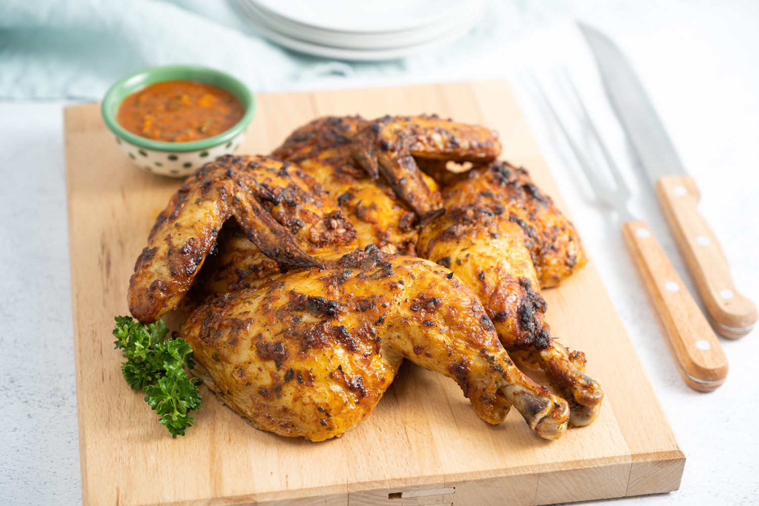 grocery shop peri-peri flattened chicken