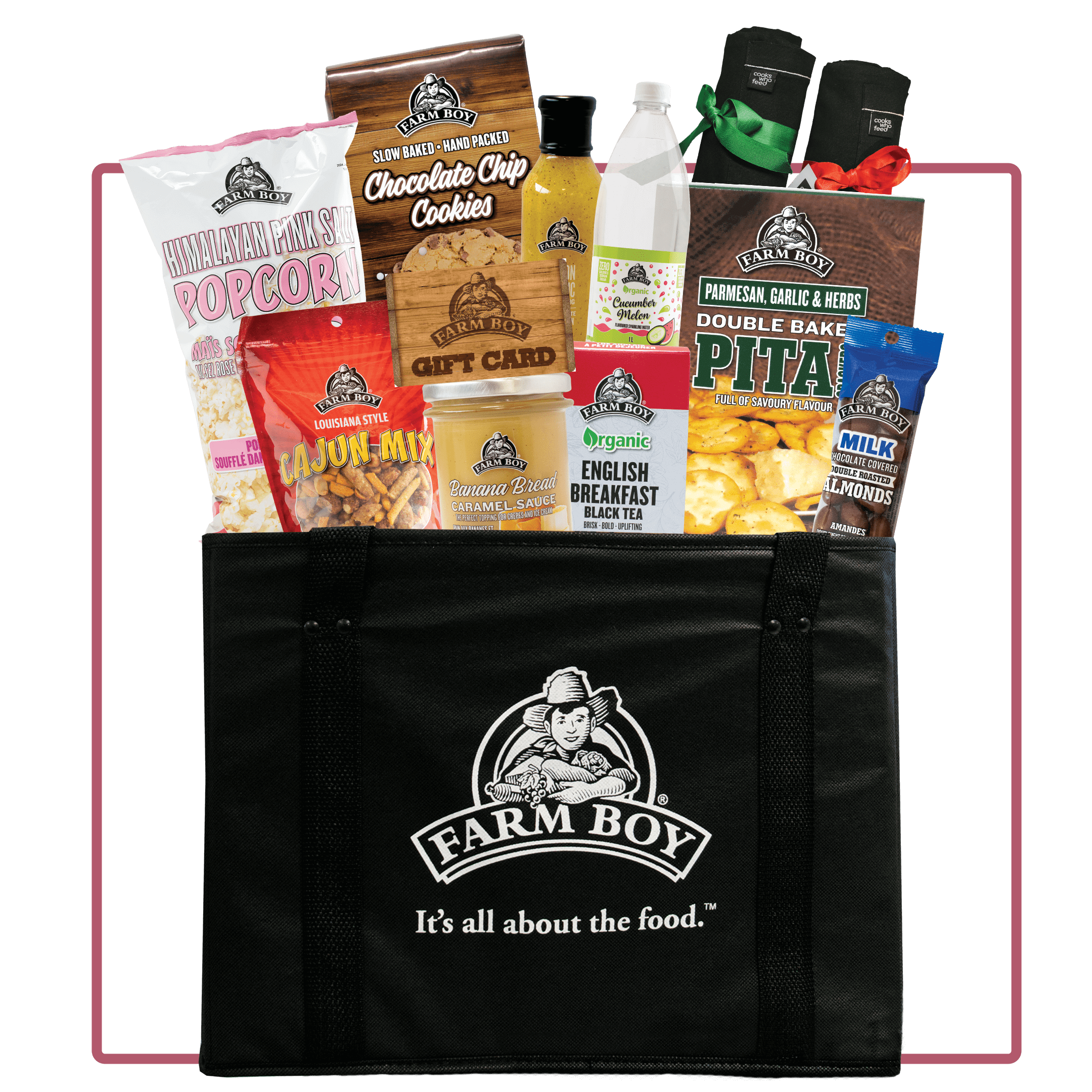 The Farm Boy Gift Basket with all of the delicious Farm Boy products to be won!