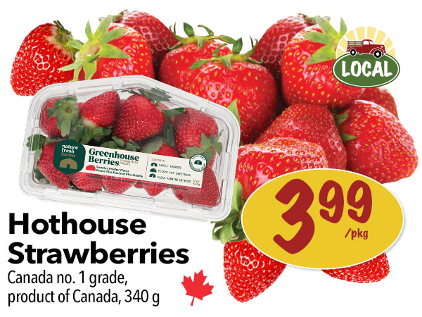 Hothouse Strawberries for $3.99 per package. Click to view the entire digital flyer.
