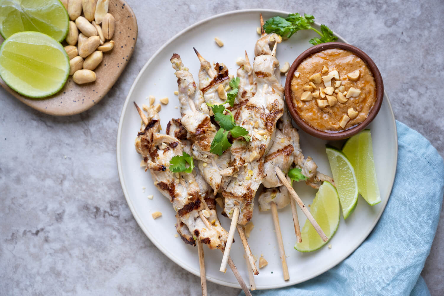 turkey satay with peanut sauce