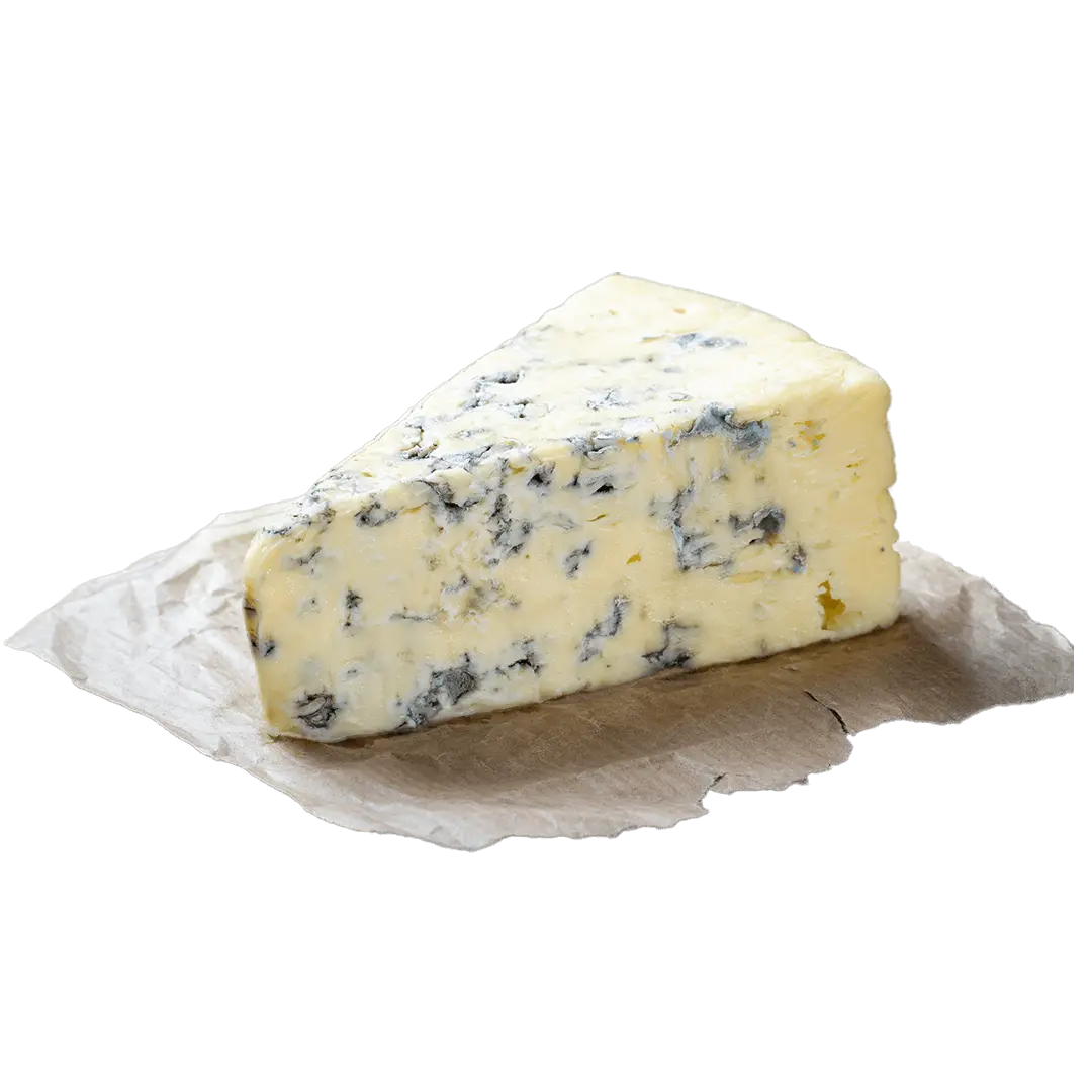 Image of a slice of blue cheese.