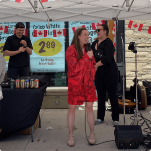 Rosie MacLennan At Farm Boy on July 1, 2024.