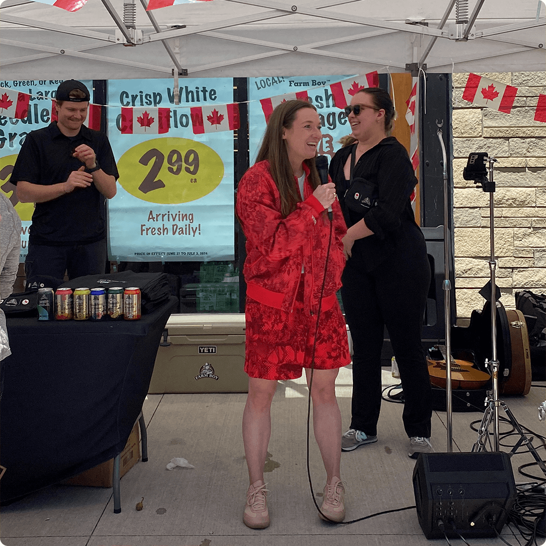 Rosie MacLennan At Farm Boy on July 1, 2024.