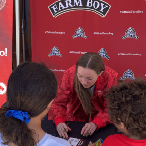 Rosie MacLennan At Farm Boy on July 1, 2024.