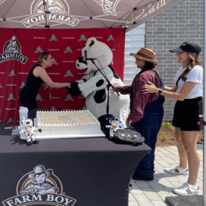 Sarah Nurse with Lulu  at Farm Boy Port Credit on July 20th. 