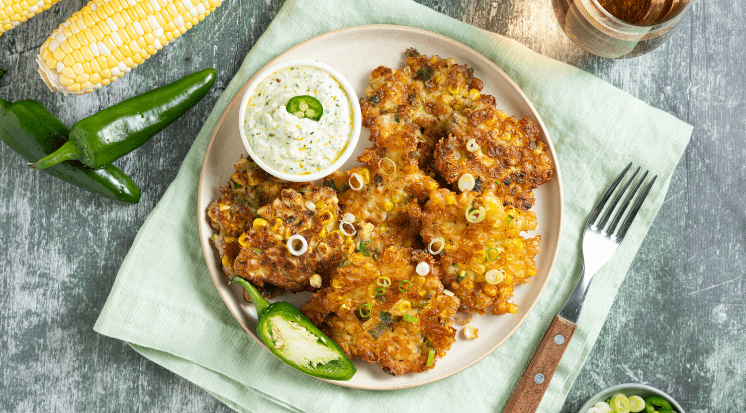 Easy Sweet and Spicy Corn Fritters Recipe Farm Boy