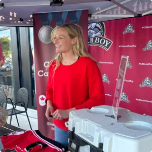Renata Fast signing autographs at Farm boy Burlington South. 