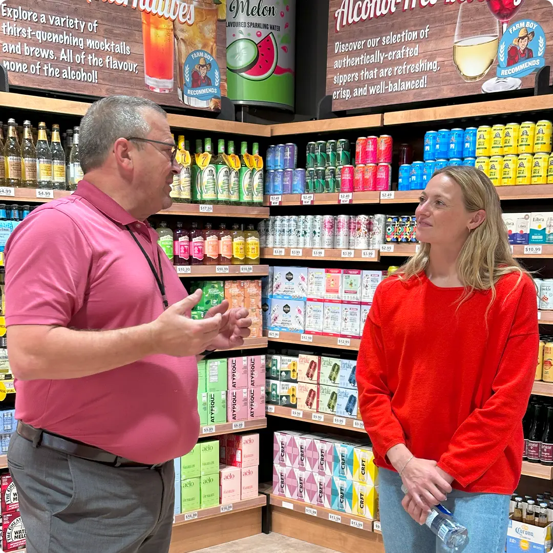 Renata Fast exploring the Farm Boy Burlington South store.