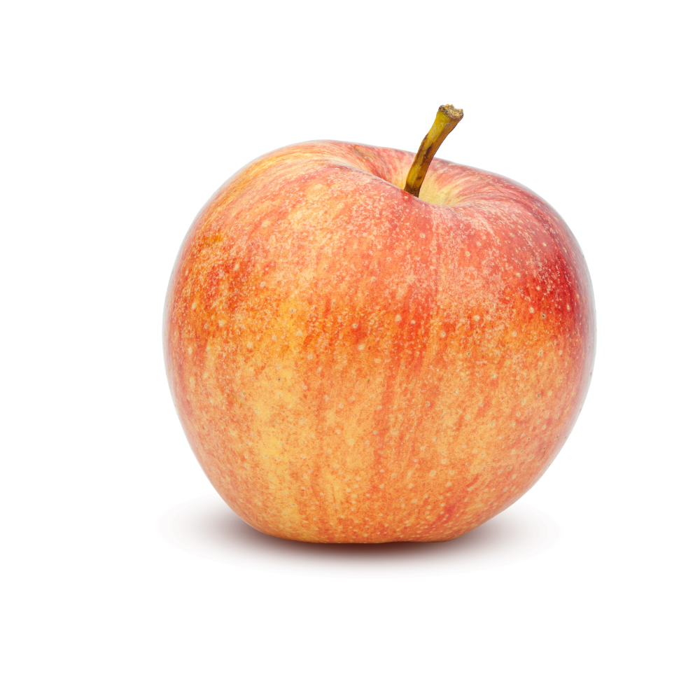 Braeburn apple on white background