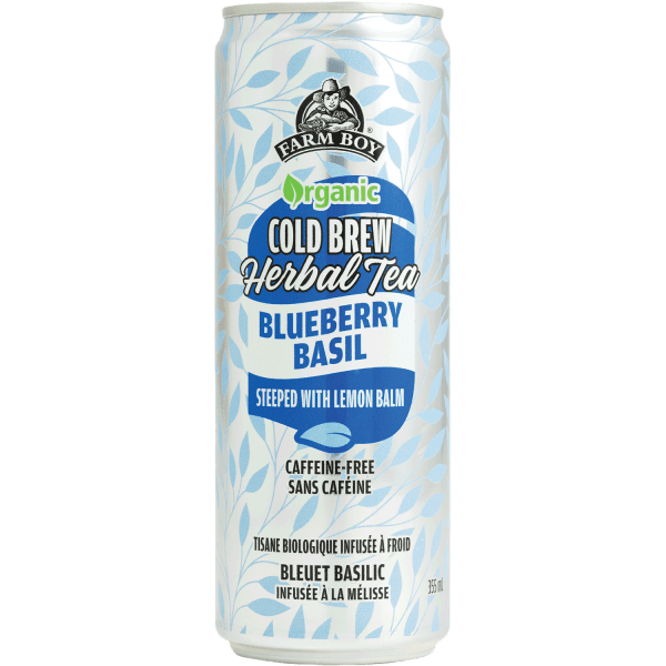 Can of Farm Boy Blueberry Basil Tea