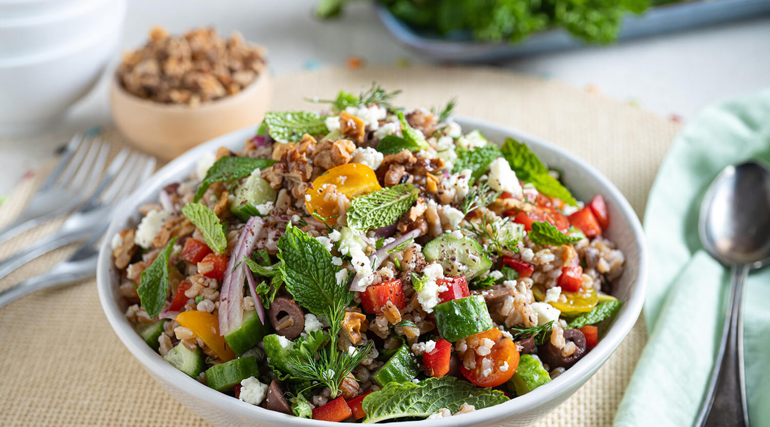 Mediterranean Style Farro Salad Recipe | Farm Boy