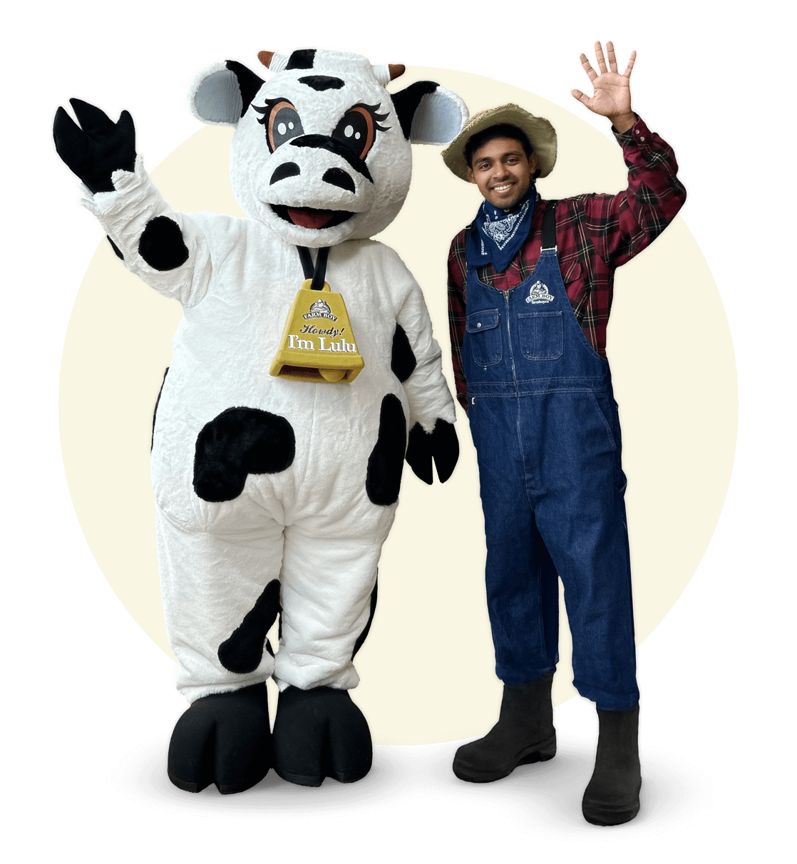 Farm Boy mascots