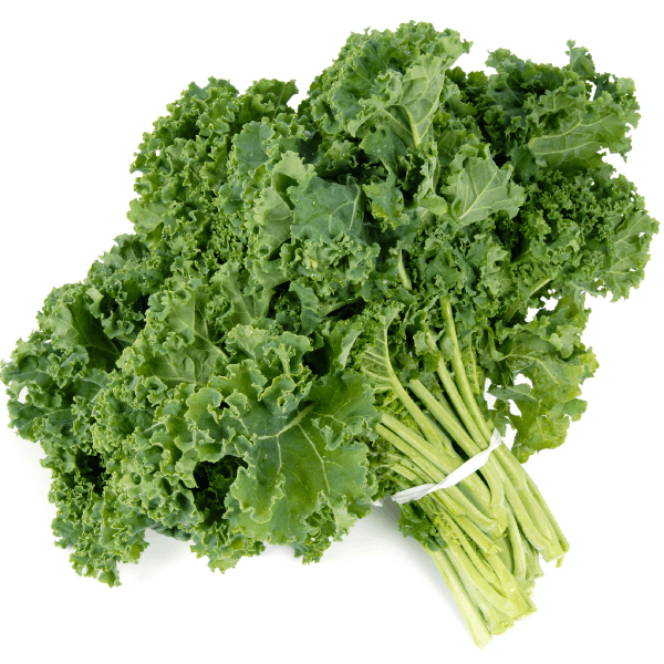 Bunch of kale on white background