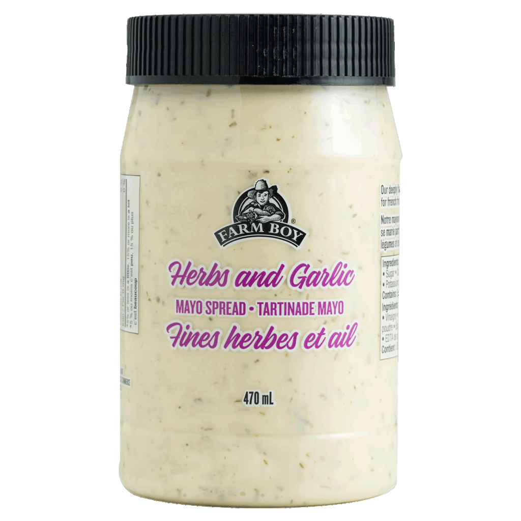Jar of Farm Boy Herb & Garlic Mayo Spread