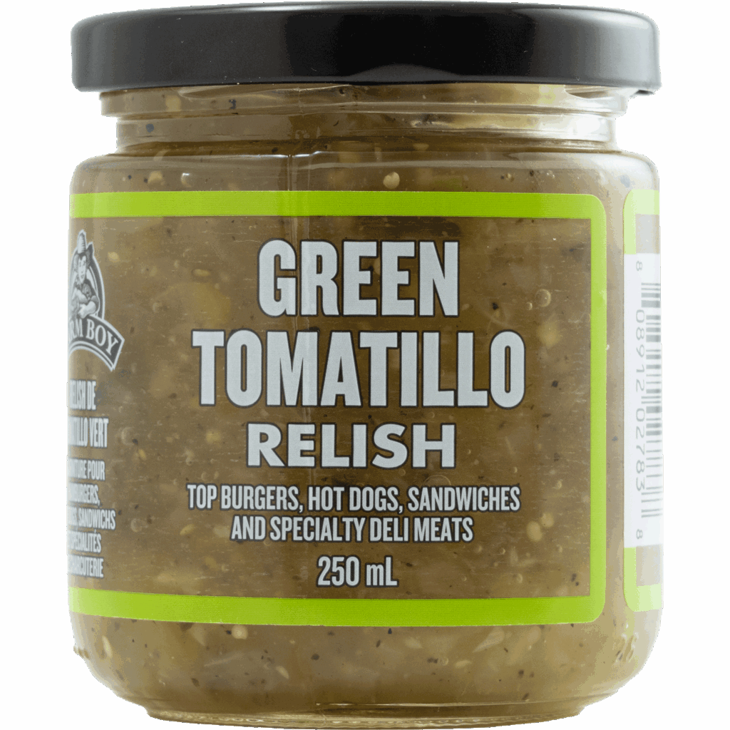 Jar of Farm Boy Green Tomatillo Relish