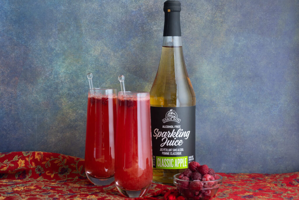 virgin apple raspberry mimosa