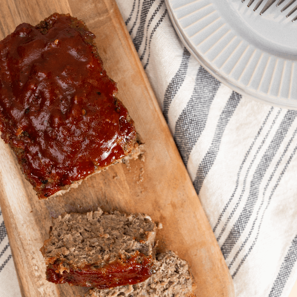 Overhead image of meatloaf