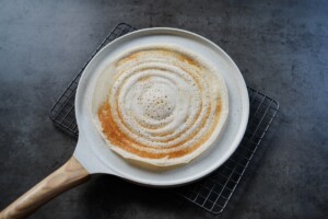 Dosa crepe in a tawa